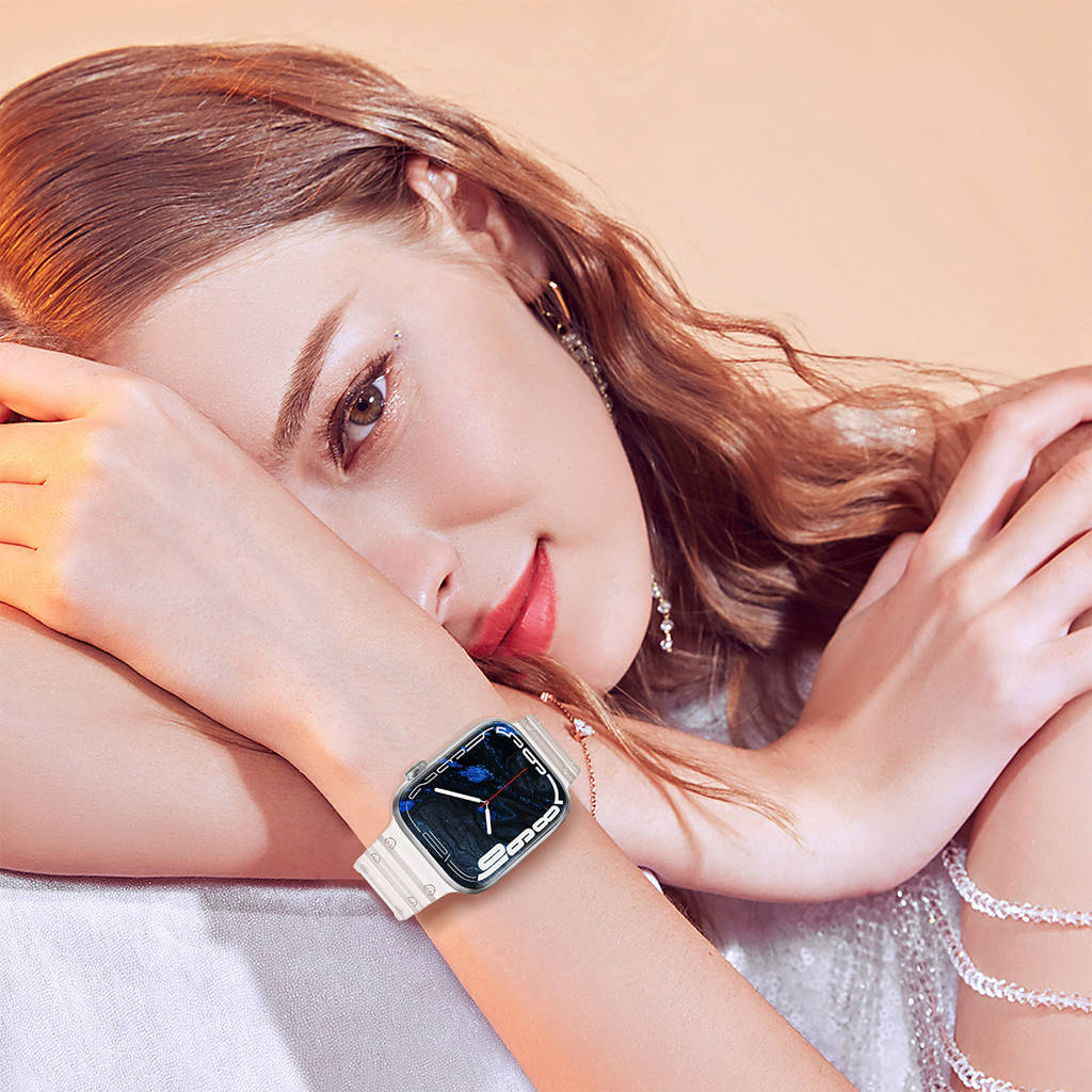 Correa Correa Triple Proteccion para Apple Watch SE 8 7 6 5 4 3 2 1 41 40 38 mm pulsera pulsera beige 4GSM.COM